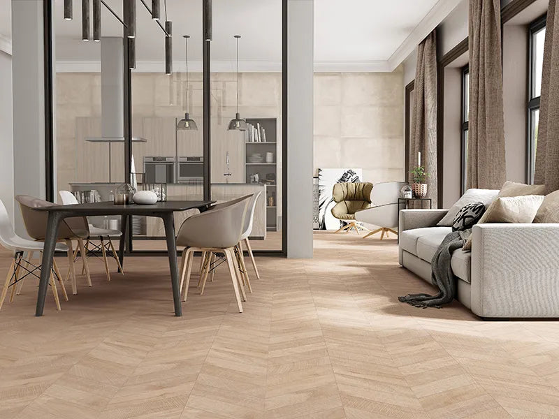 Chevron Maple Wood Look Porcelain Tile 24x48" - Tilevanity.com